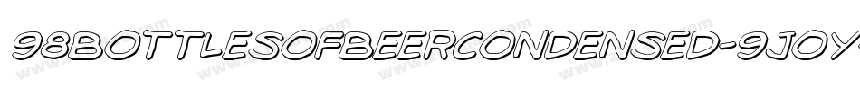 98BottlesOfBeerCondensed-9jOy字体转换