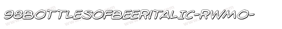 98BottlesOfBeerItalic-RWmo字体转换