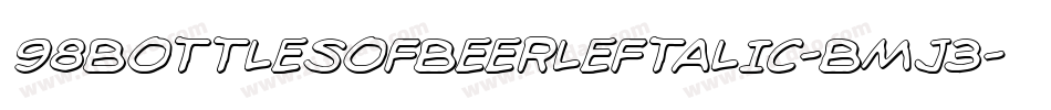 98BottlesOfBeerLeftalic-BMJ3字体转换