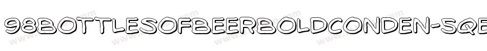 98BottlesOfBeerBoldConden-5qeB字体转换