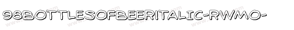 98BottlesOfBeerItalic-RWmo字体转换