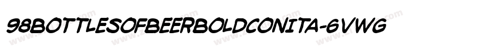 98BottlesOfBeerBoldConita-6VWg字体转换