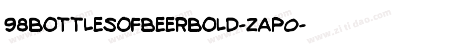 98BottlesOfBeerBold-zaP0字体转换