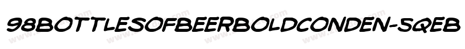 98BottlesOfBeerBoldConden-5qeB字体转换