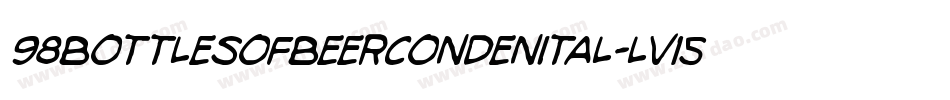 98BottlesOfBeerCondenItal-lv15字体转换