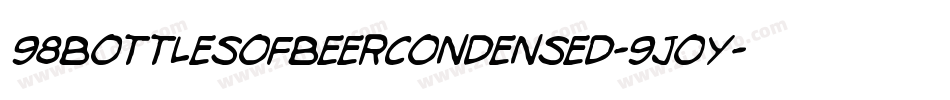 98BottlesOfBeerCondensed-9jOy字体转换