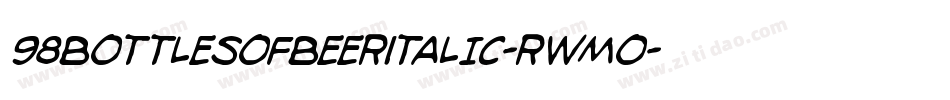 98BottlesOfBeerItalic-RWmo字体转换