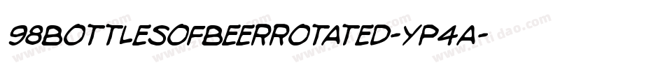 98BottlesOfBeerRotated-Yp4a字体转换