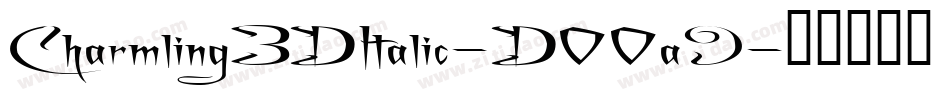 Charmling3DItalic-DOOa9字体转换