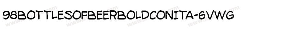 98BottlesOfBeerBoldConita-6VWg字体转换