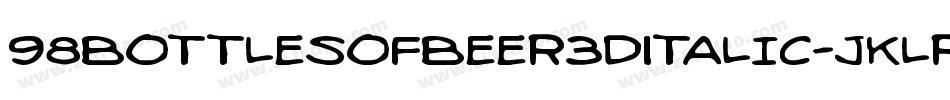 98BottlesOfBeer3DItalic-jKlR字体转换