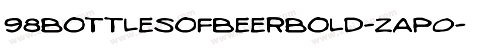 98BottlesOfBeerBold-zaP0字体转换