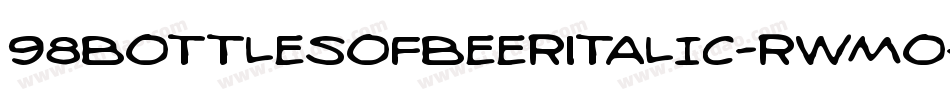 98BottlesOfBeerItalic-RWmo字体转换