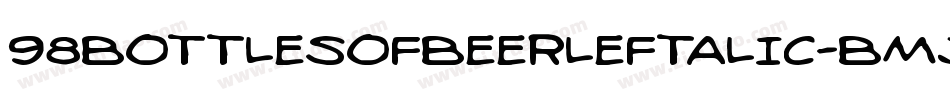 98BottlesOfBeerLeftalic-BMJ3字体转换