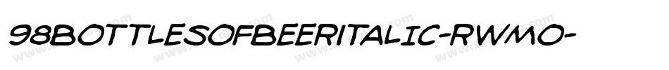 98BottlesOfBeerItalic-RWmo字体转换