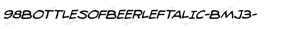98BottlesOfBeerLeftalic-BMJ3字体转换