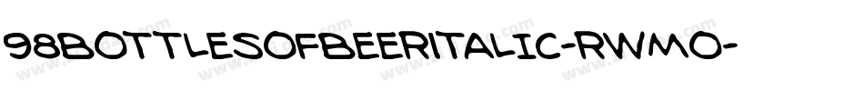 98BottlesOfBeerItalic-RWmo字体转换