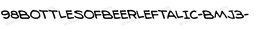 98BottlesOfBeerLeftalic-BMJ3字体转换