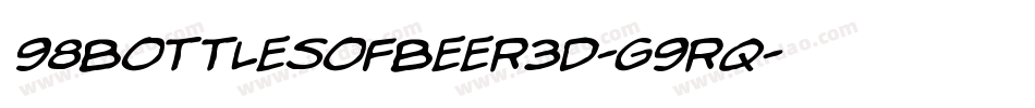 98BottlesOfBeer3D-G9Rq字体转换