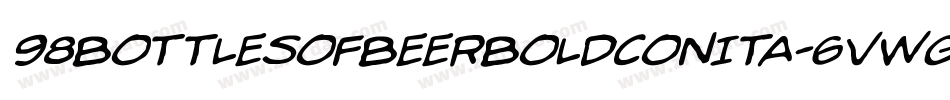 98BottlesOfBeerBoldConita-6VWg字体转换