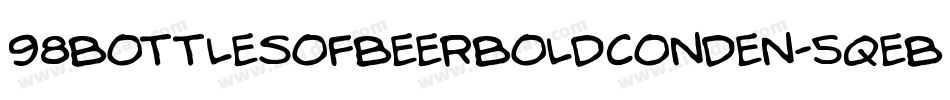 98BottlesOfBeerBoldConden-5qeB字体转换