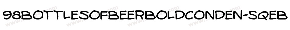 98BottlesOfBeerBoldConden-5qeB字体转换