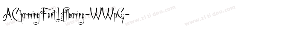 ACharmingFontLeftleaning-WWpG字体转换 ACharmingFontLeftleaning-WWpG字体转换