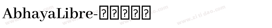 AbhayaLibre字体转换