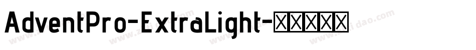 AdventPro-ExtraLight字体转换