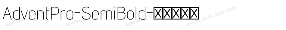 AdventPro-SemiBold字体转换