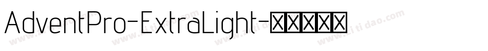AdventPro-ExtraLight字体转换