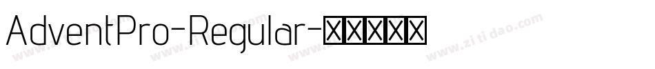 AdventPro-Regular字体转换