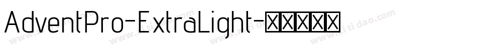AdventPro-ExtraLight字体转换