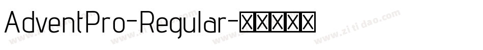AdventPro-Regular字体转换