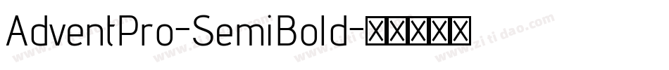 AdventPro-SemiBold字体转换