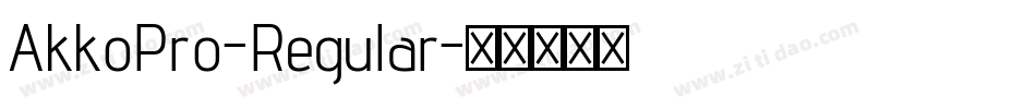 AkkoPro-Regular字体转换