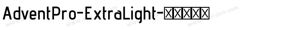 AdventPro-ExtraLight字体转换