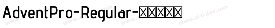 AdventPro-Regular字体转换