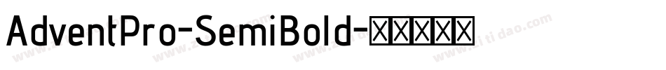 AdventPro-SemiBold字体转换