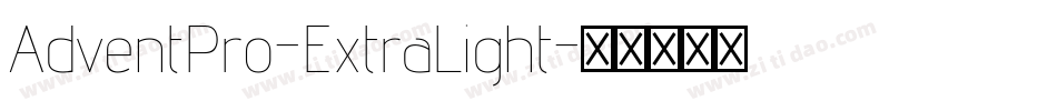 AdventPro-ExtraLight字体转换
