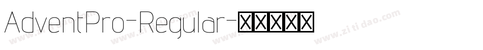 AdventPro-Regular字体转换