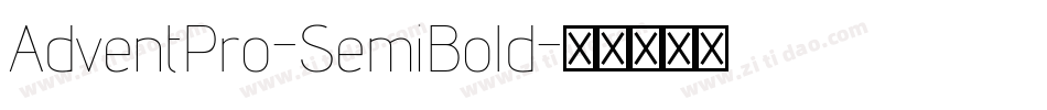 AdventPro-SemiBold字体转换