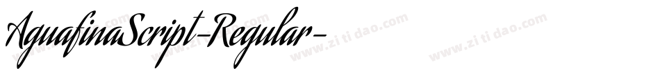 AguafinaScript-Regular字体转换