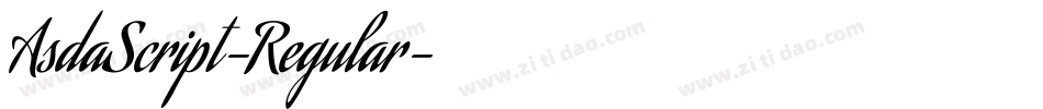 AsdaScript-Regular字体转换
