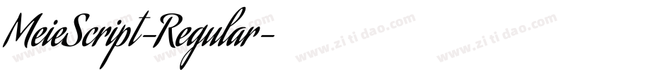 MeieScript-Regular字体转换