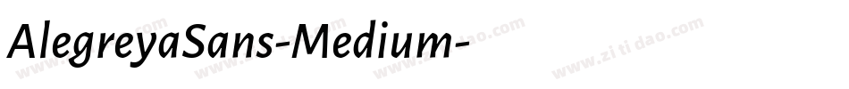 AlegreyaSans-Medium字体转换