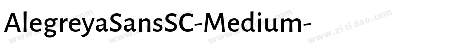 AlegreyaSansSC-Medium字体转换