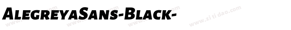 AlegreyaSans-Black字体转换
