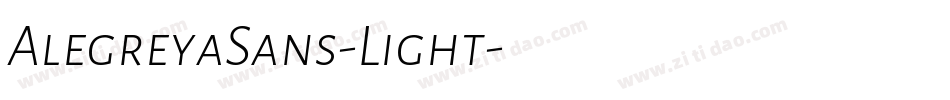 AlegreyaSans-Light字体转换