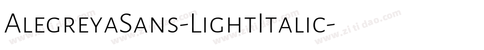 AlegreyaSans-LightItalic字体转换
